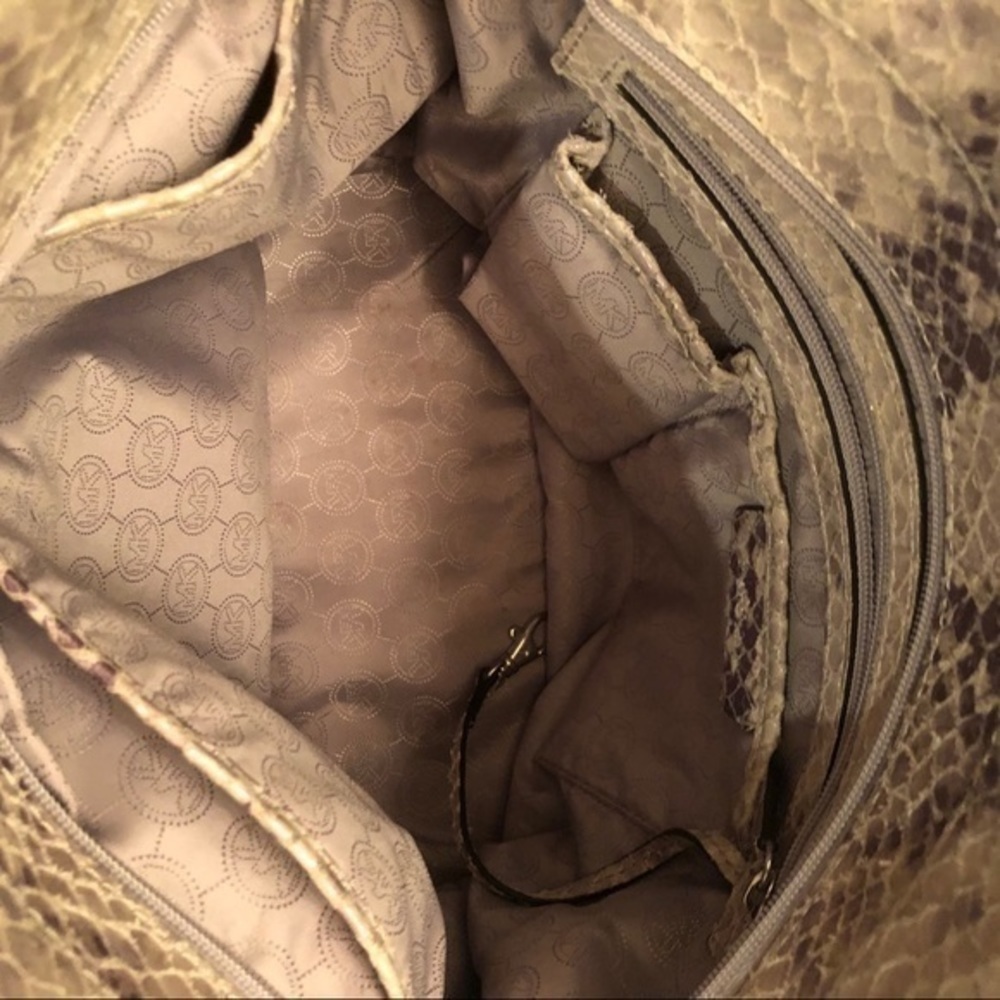 Michael kors python snakeskin embossed two way bag - image 14